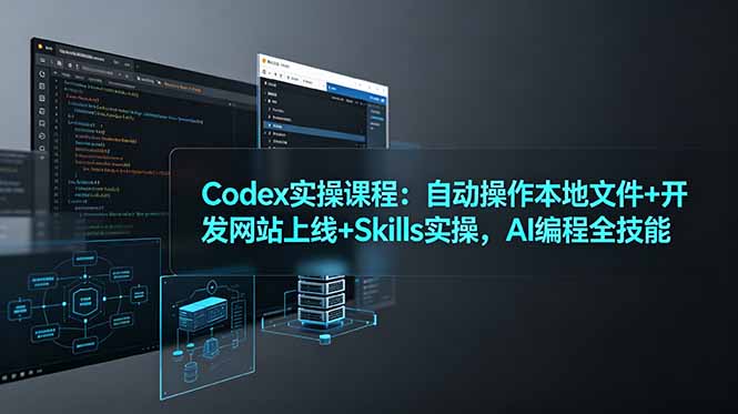Codex实操课程:自动操作本地文件+开发网站上线+Skills实操,AI编程全技能_