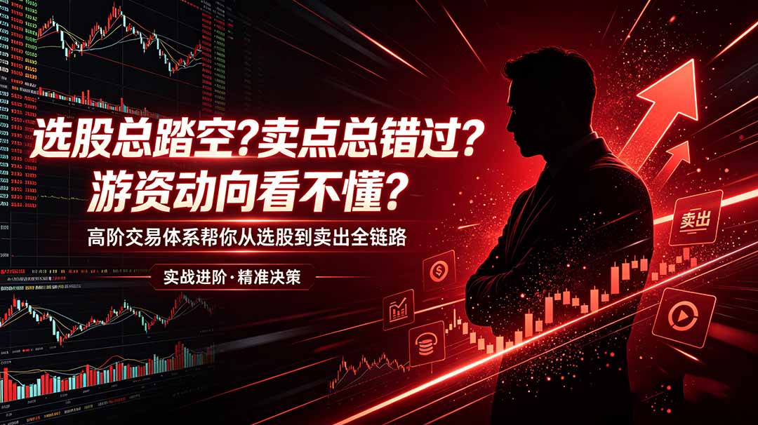 选股总踏空?卖点总错过?游资动向看不懂?高阶交易体系帮你从选股到卖出全链路(更新6月_