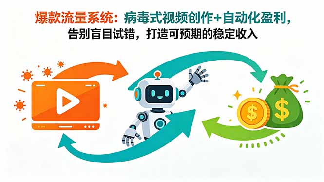 爆款流量系统:病毒式视频创作+自动化盈利,告别盲目试错,打造可预期的稳定收入_