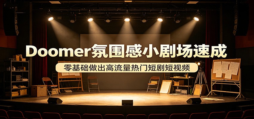 Doomer氛围感小剧场速成，零基础做出高流量热门短剧短视频_