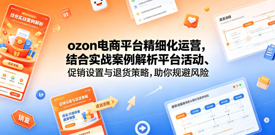 ozon电商平台精细化运营,结合实战案例解析平台活动、促销设置与退货策略,助你规避风险、提升销量_