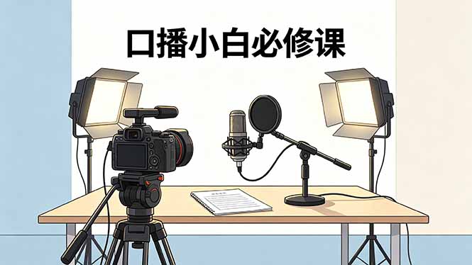 口播小白必修课:录像收音灯光设备+脚本撰写,搭专业级录制场景_