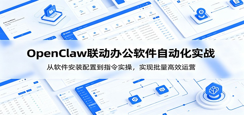 OpenClaw自动化实操课:从软件安装配置到指令实操,实现批量高效运营_