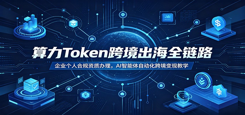 算力Token跨境出海全链路:企业个人合规资质办理,AI智能体自动化跨境变现教学_