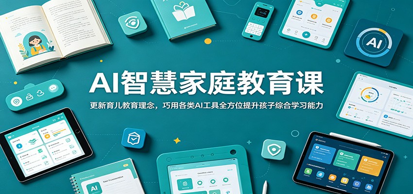 AI智慧家庭教育课:更新育儿教育理念,巧用各类AI工具全方位提升孩子综合学习能力_