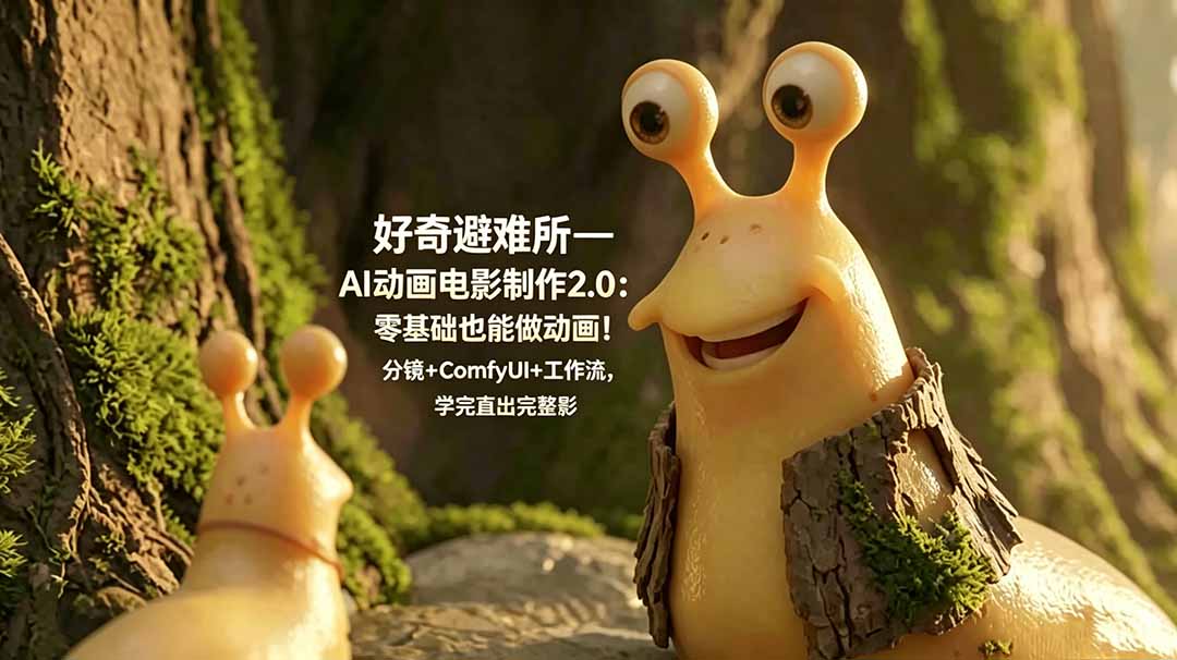 好奇避难所—AI动画电影制作2.0:零基础也能做动画!分镜+ComfyUI+工作流,学完直出完整影片_
