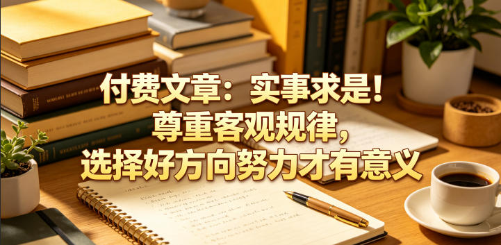 付费文章:实事求是!尊重客观规律,选择好方向努力才有意义_
