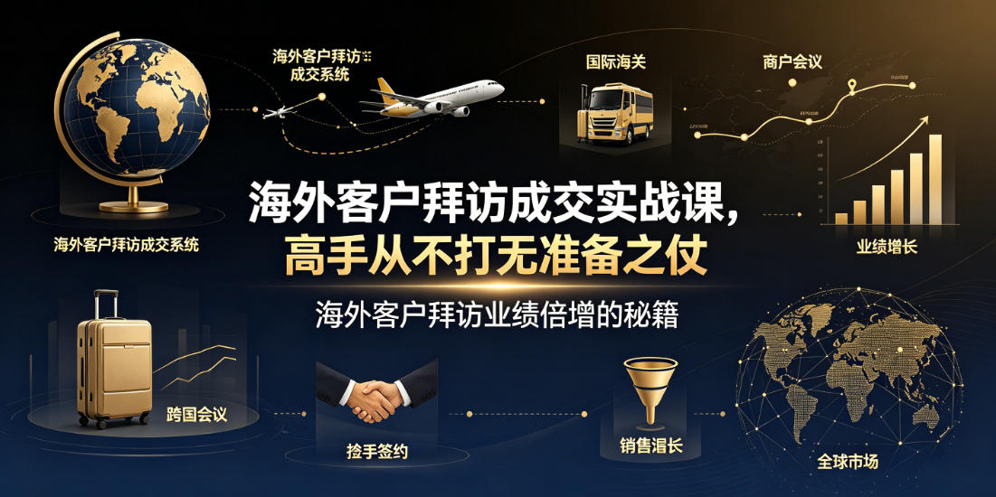 海外客户拜访成交实战课,高手从不打无准备之仗,海外客户拜访业绩倍增的秘籍_