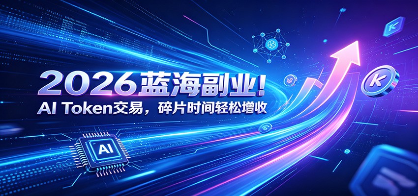 2026蓝海副业！AI Token交易，碎片时间轻松增收_