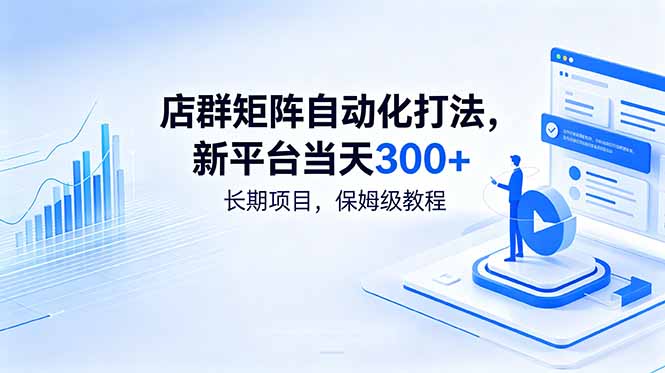店群矩阵自动化打法,新平台当天300+,长期项目,保姆级教程_