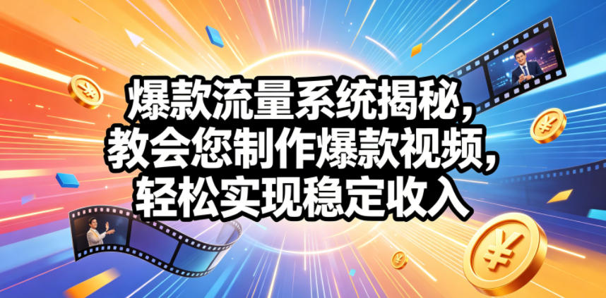 爆款流量系统揭秘,教会您制作爆款视频,轻松实现稳定收入【原创双语字幕】_
