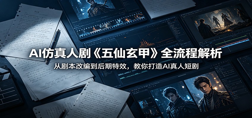 AI仿真人剧《五仙玄甲》全流程解析:从剧本改编到后期特效,教你打造AI真人短剧_