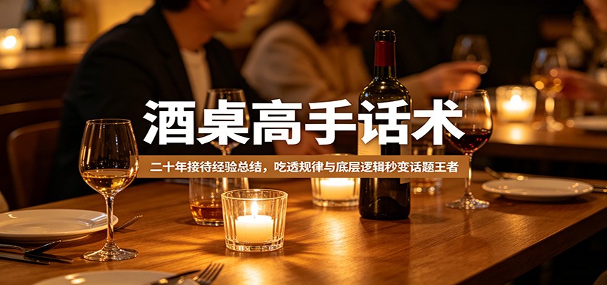 酒桌高手话术:二十年接待经验总结,吃透规律与底层逻辑秒变话题王者_