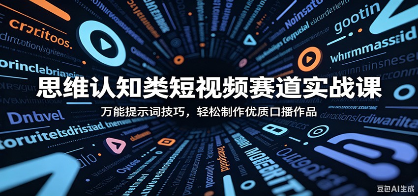思维认知类短视频赛道实战课:万能提示词技巧,轻松制作优质口播作品_