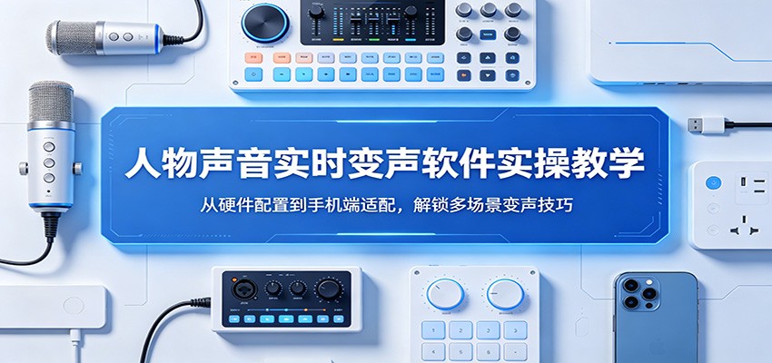 人物声音实时变声软件实操教学:从硬件配置到手机端适配,解锁多场景变声技巧_