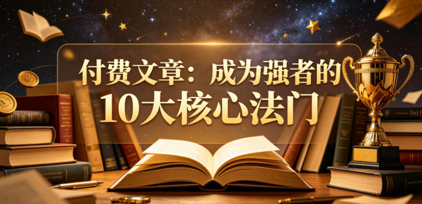 付费文章:成为强者的10大核心法门_