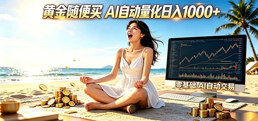 黄金随便买?AI自动外汇量化交易 在家当皇帝 日入1000+_