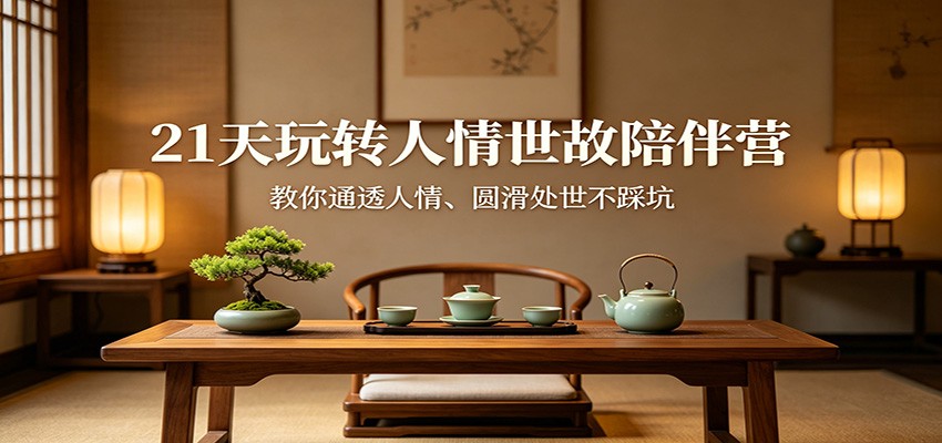 21天玩转人情世故陪伴营:教你通透人情、圆滑处世不踩坑_