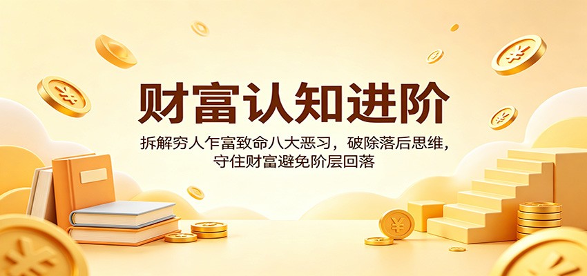 财富认知进阶:拆解穷人乍富致命八大恶习,破除落后思维,守住财富避免阶层回落_