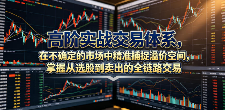 高阶实战交易体系,在不确定的市场中精准捕捉溢价空间,掌握从选股到卖出的全链路交易心法(更新6月)_