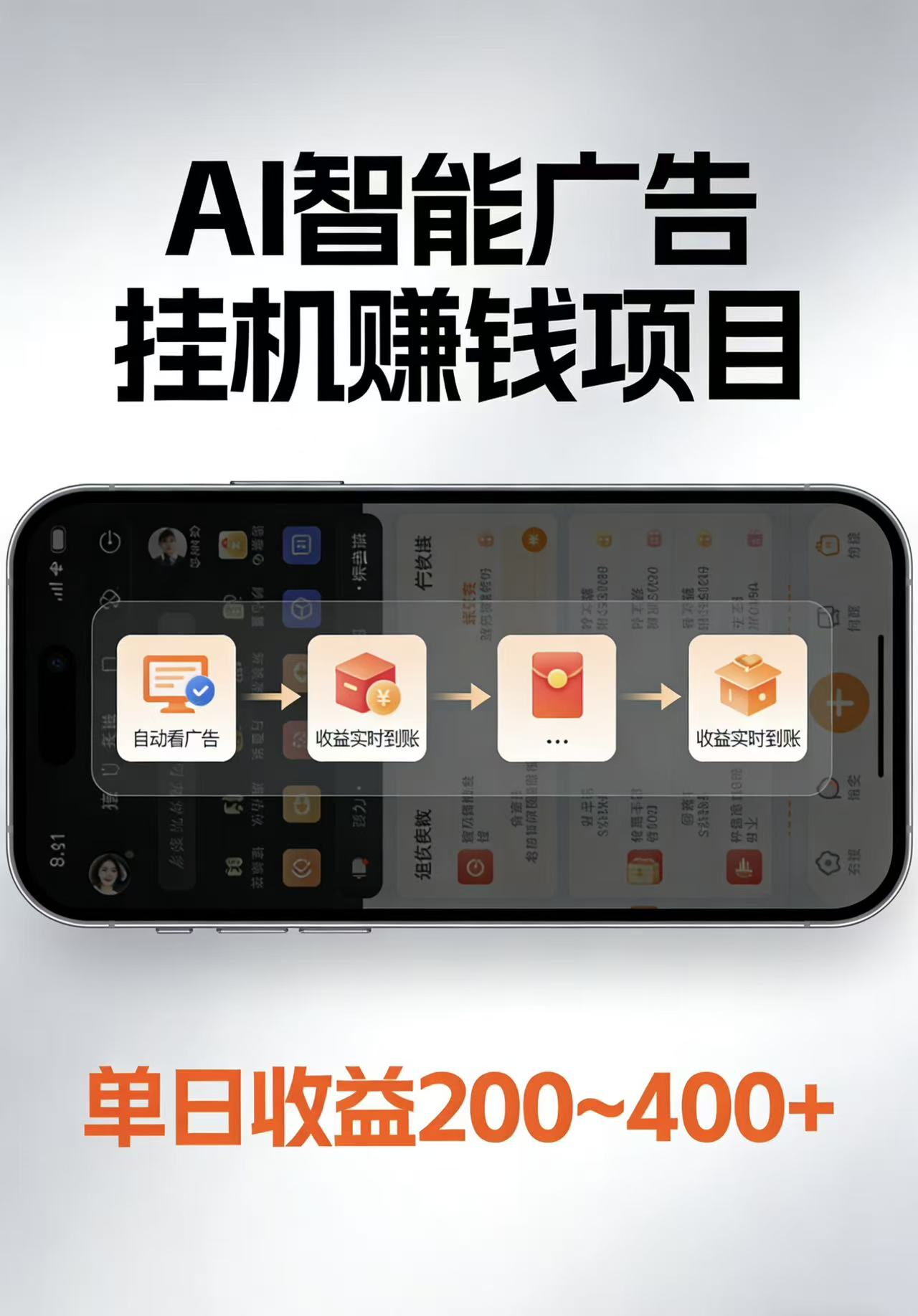 AI智能挂机看广告,每日稳定收益200-400+_