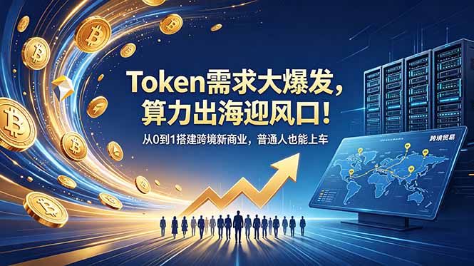 Token需求大爆发,算力出海迎风口!从0到1搭建跨境新商业,普通人也能上车_