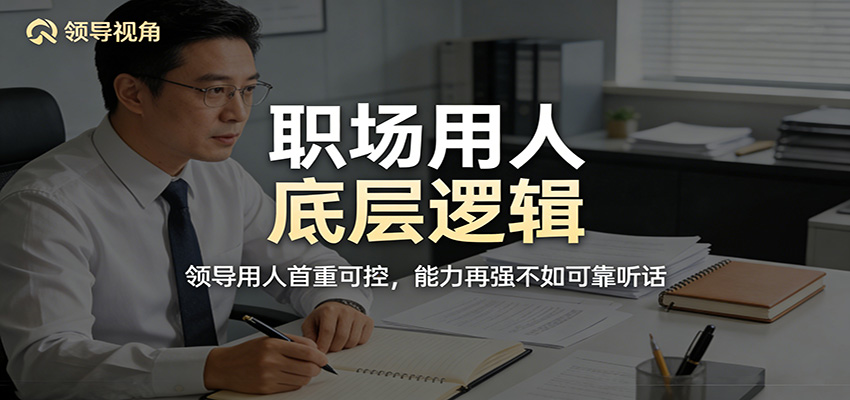 公众号付费文章:职场用人底层逻辑,领导用人首重可控,能力再强不如可靠听话_