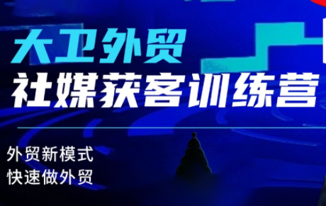大卫老师·外贸社媒获客独家训练营(更新6月)_
