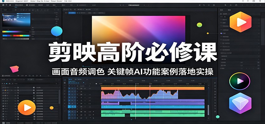 剪映高阶必修课:画面音频调色,关键帧AI功能案例落地实操_