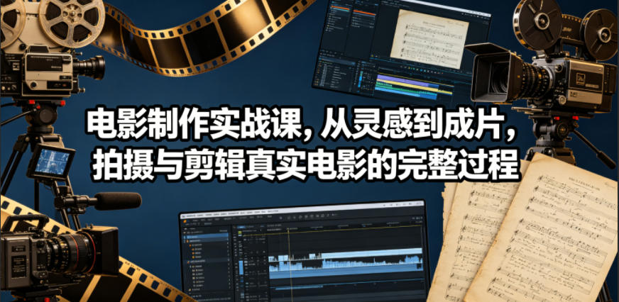 电影制作实战课,从灵感到成片,拍摄与剪辑真实电影的完整过程【原创双语字幕】_