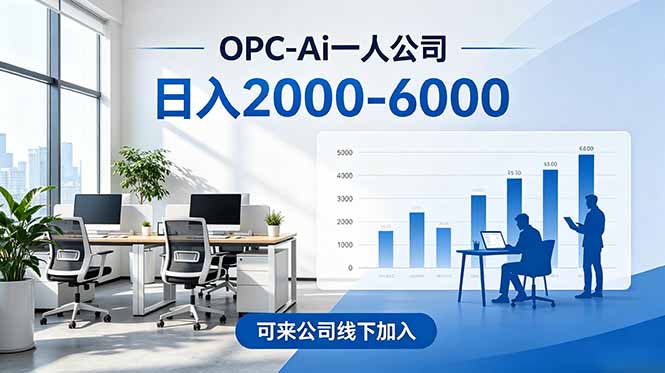 2026创业新风口—OPC一人公司模式震撼首发!日收益2000-6000+,项目绿色长久,安全稳健,合…_