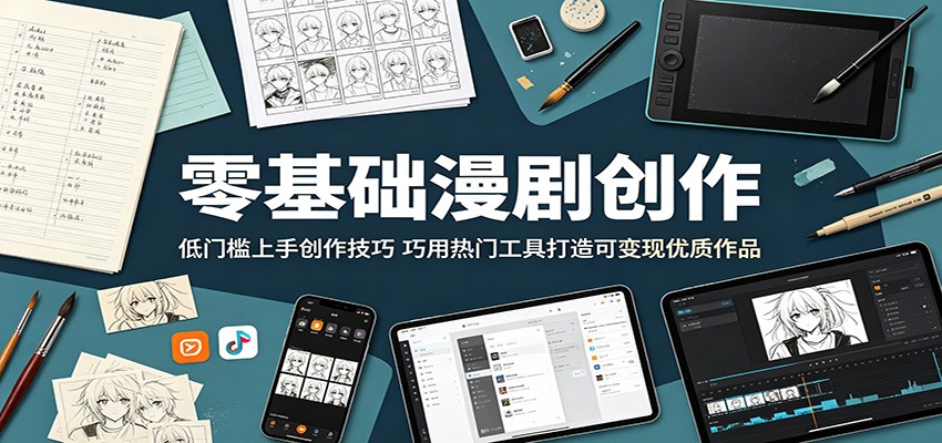 零基础漫剧创作:低门槛上手创作技巧,巧用热门工具打造可变现优质作品_