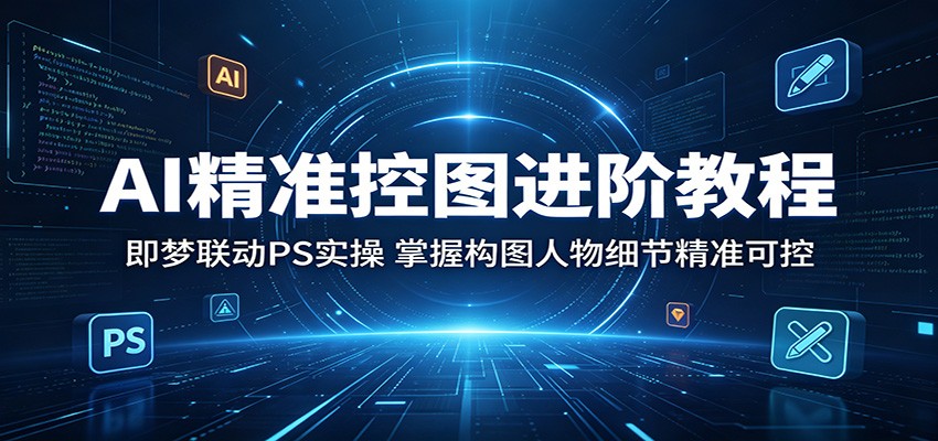 AI精准控图进阶教程:即梦联动PS实操,掌握构图人物细节精准可控_