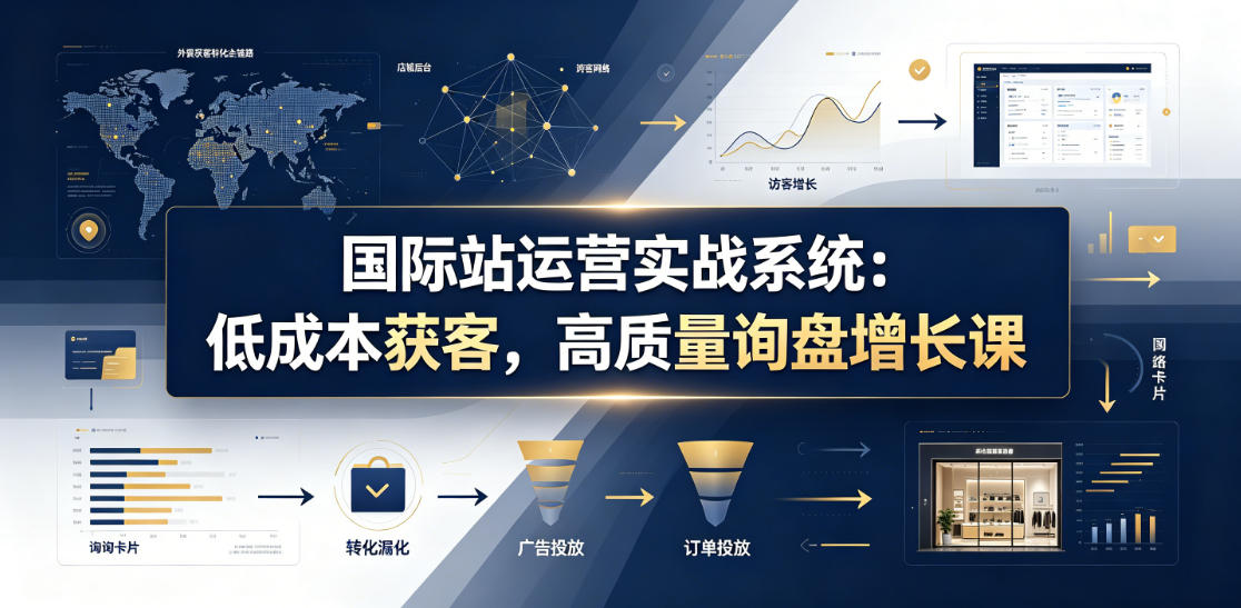 国际站运营实战系统:低成本获客,高质量询盘增长课(更新26年)_