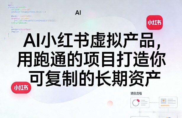 AI小红书虚拟产品,用跑通的项目打造你可复制的长期资产(更新)_