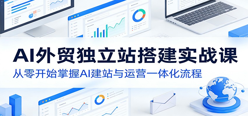 AI外贸独立站搭建实战课:从零开始掌握AI建站与运营一体化流程_